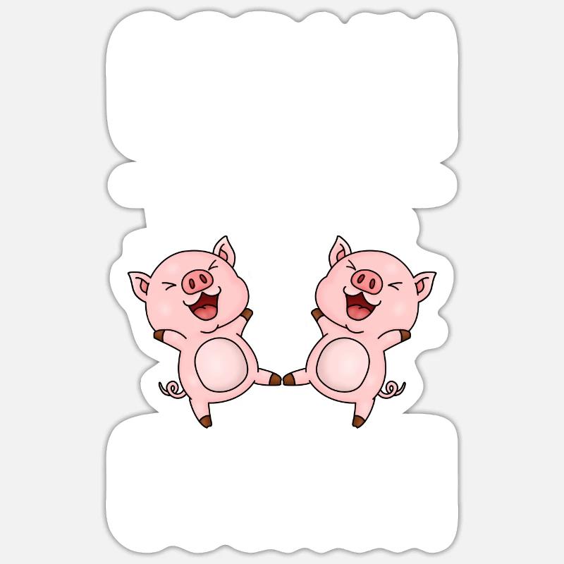 Copain Comme Cochon Sticker taille S (10 x 10 cm)
