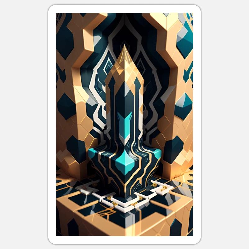 Enchanted Blocks - Sticker size S (10 x 10 cm) - white matte