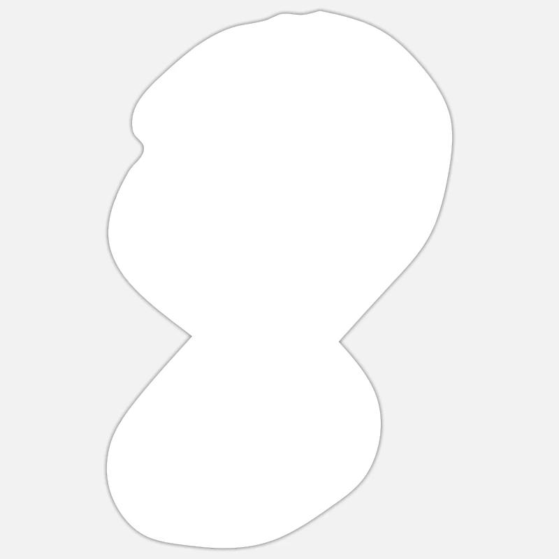 8 - Sticker taille S (10 x 10 cm) - blanc mat