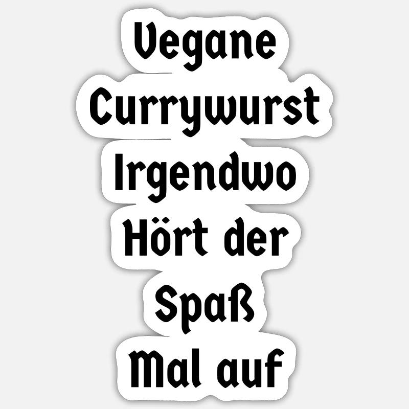Currywurst Sticker Größe S (10 x 10 cm)