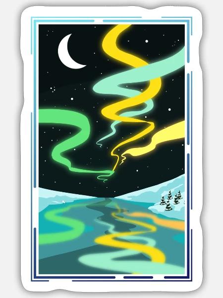 Winter Chills - Sticker Größe S (10 x 10 cm) - Mattweiß