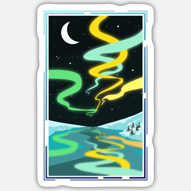 Frissons d’hiver - Sticker taille S (10 x 10 cm) - blanc mat