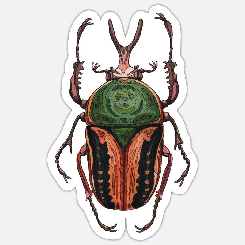 Big Beetle Stag - cerf géant Sticker taille S (10 x 10 cm)