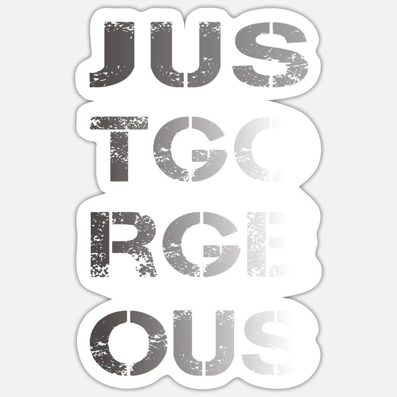 just gorgeous - Sticker size S (10 x 10 cm) - white matte