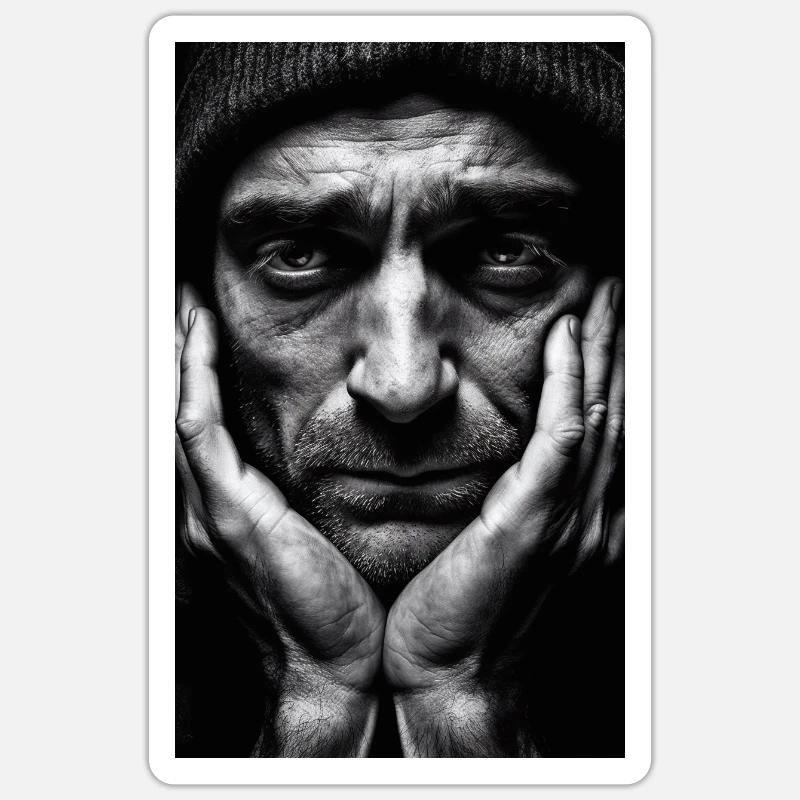 Thinking Guy Sticker size S (10 x 10 cm)