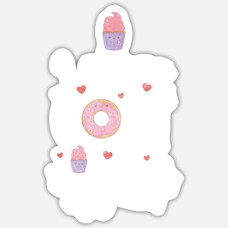Bäckerei Lecker - Sticker Größe S (10 x 10 cm) - Mattweiß