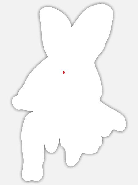 Kaninchen im Anzug - Sticker Größe S (10 x 10 cm) - Mattweiß