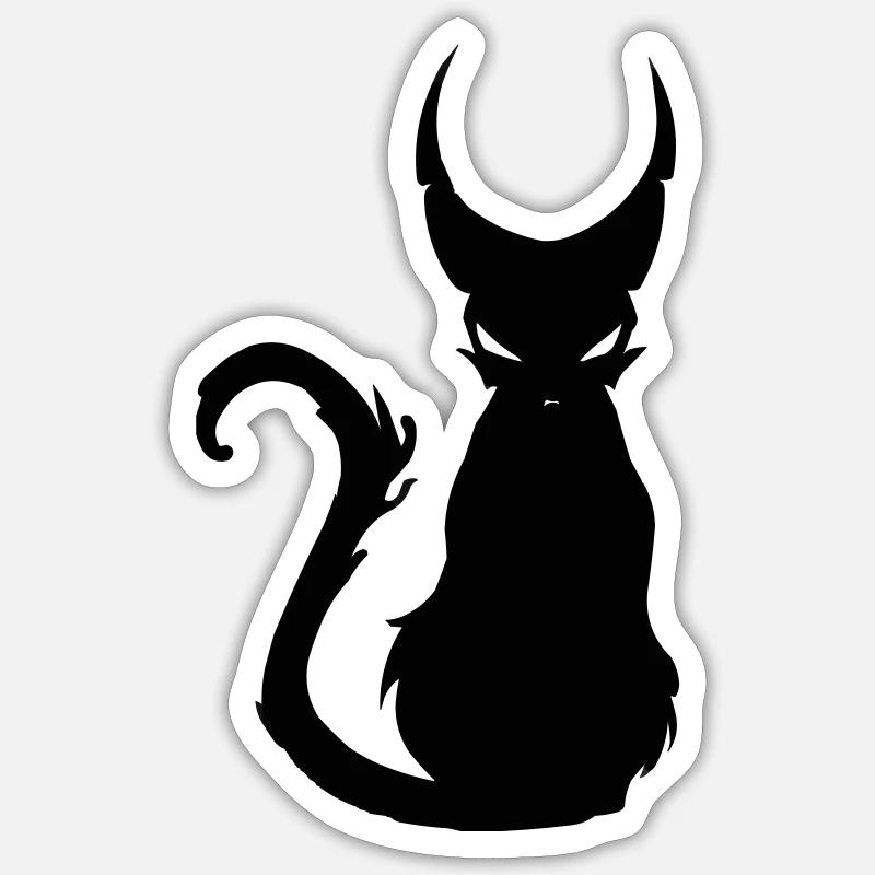 Devilish Cat Sticker size S (10 x 10 cm)