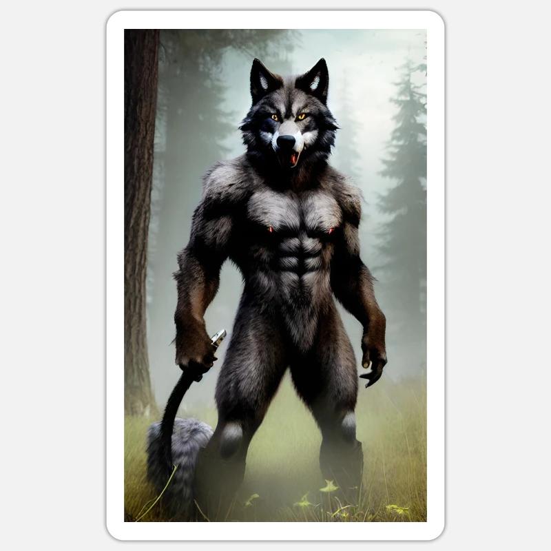 Werewolf | Wolf | Mythical creatures | Monsters | Mystical Sticker size S (10 x 10 cm)