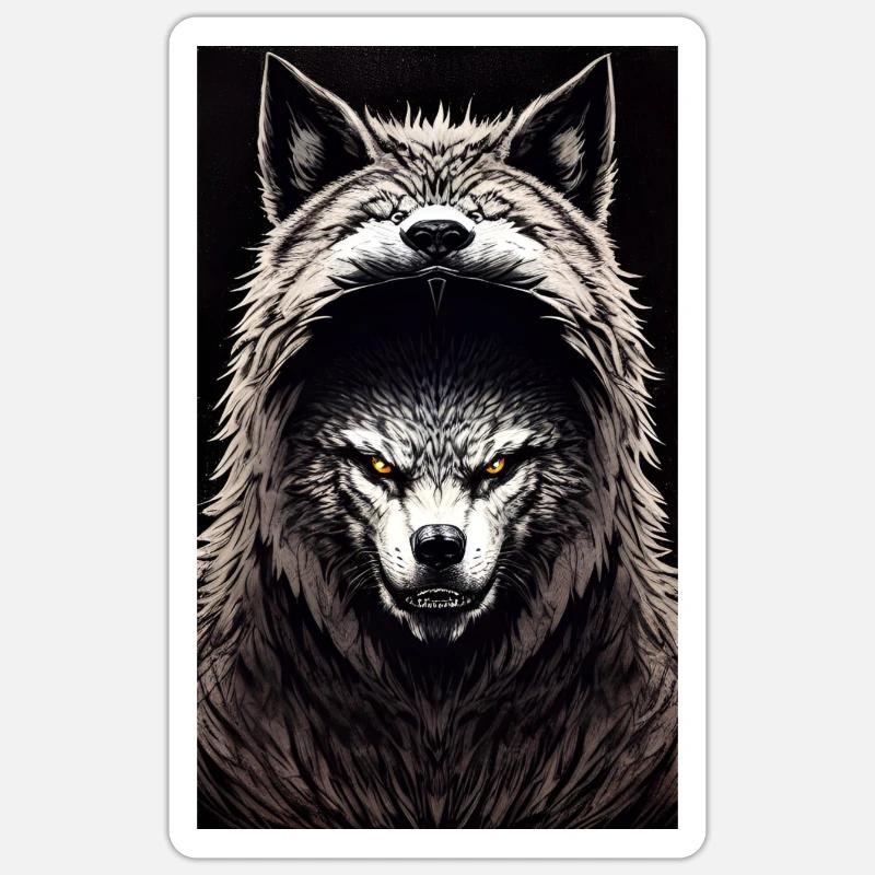 Werewolf | Wolf | Mythical creatures | Monsters | Mystical Sticker size S (10 x 10 cm)