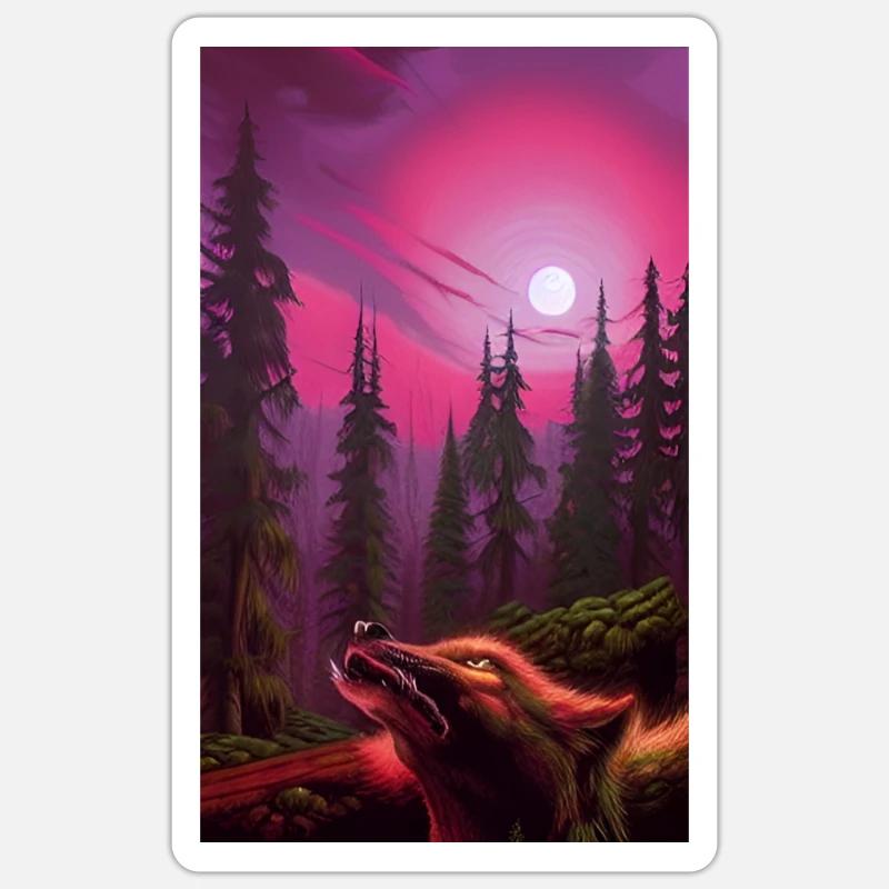 Werewolf | Wolf | Mythical creatures | Monsters | Mystical Sticker size S (10 x 10 cm)