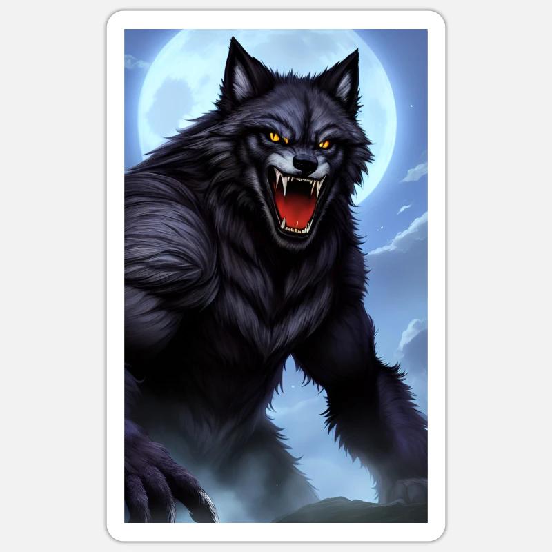 Werewolf | Wolf | Mythical creatures | Monsters | Mystical Sticker size S (10 x 10 cm)