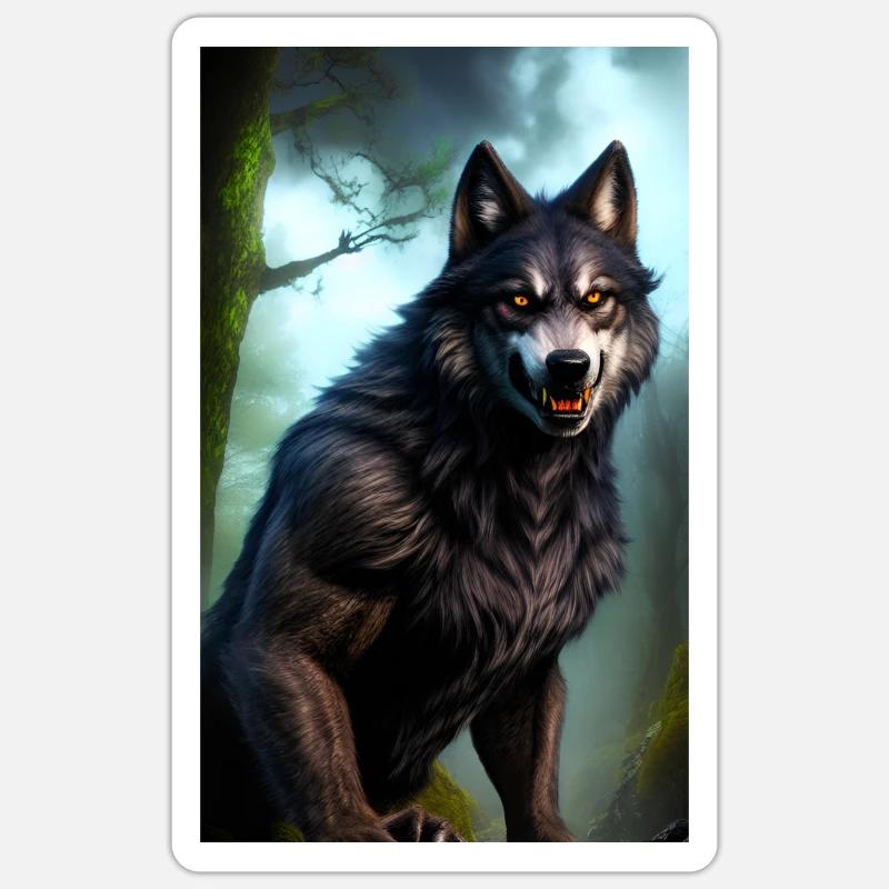Werewolf | Wolf | Mythical creatures | Monsters | Mystical Sticker size S (10 x 10 cm)