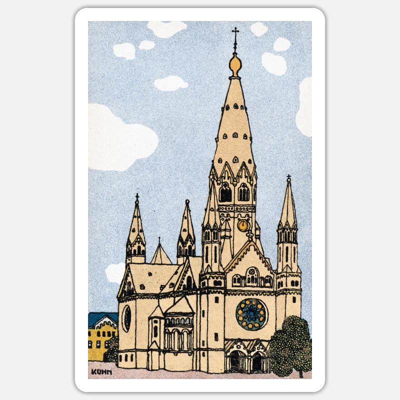 Kaiser Wilhelm Gedächtniskirche Berlin Sticker Größe S (10 x 10 cm)