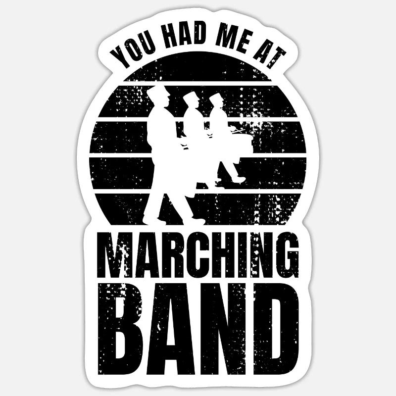 Instrument à percussion - Sticker taille S (10 x 10 cm) - blanc mat
