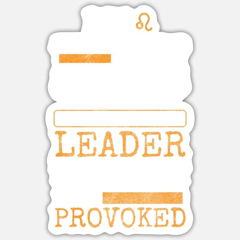 Lion Astrologie Mois de naissance Lion - Sticker taille S (10 x 10 cm) - blanc mat