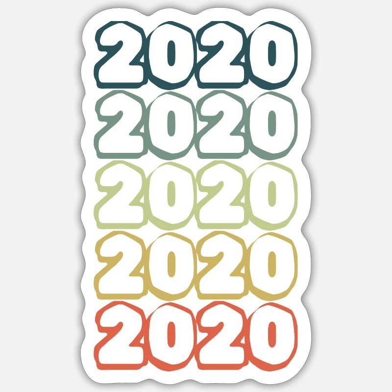 in 2020 - Sticker Größe S (10 x 10 cm) - Mattweiß