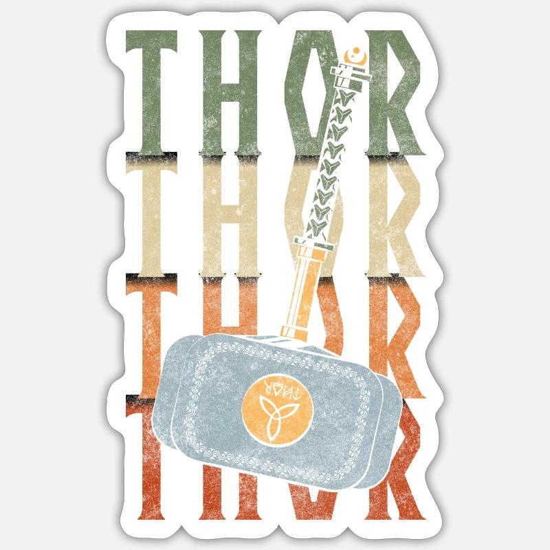 Odin Asgard Celts - Sticker size S (10 x 10 cm) - white matte