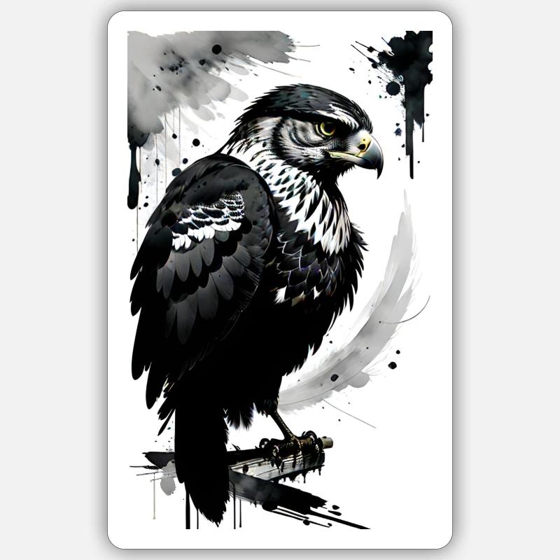 Aigle | Oiseaux | Liberté | Animaux - Sticker taille S (10 x 10 cm) - blanc mat