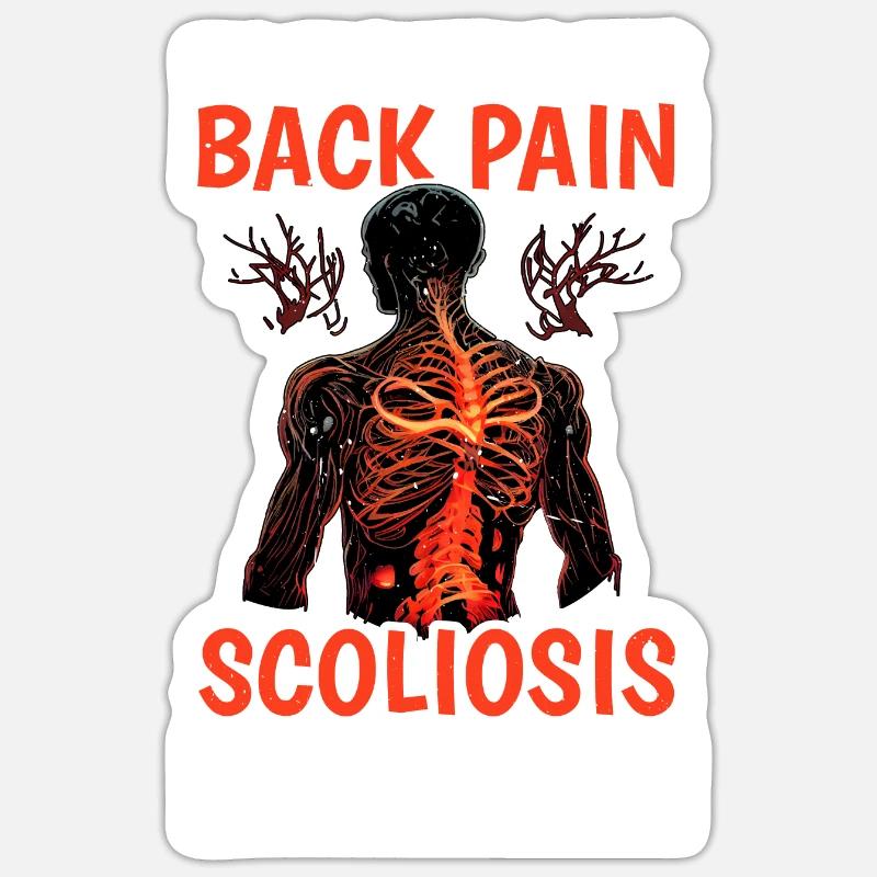 C’est plus que des maux de dos, une sensibilisation à la scoliose 9 Sticker taille S (10 x 10 cm)
