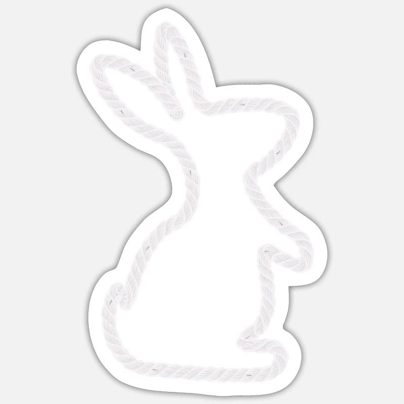 Bunny white - Sticker Größe S (10 x 10 cm) - Mattweiß