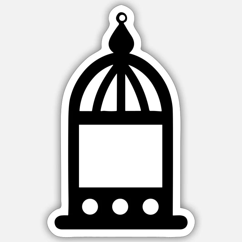 lantern - Sticker size S (10 x 10 cm) - white matte