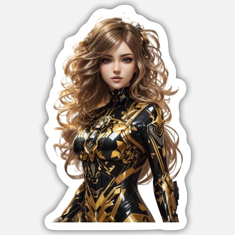 Anime - Sticker Größe S (10 x 10 cm) - Mattweiß