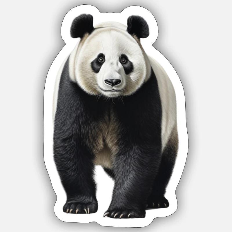Der Große Panda - Sticker Größe S (10 x 10 cm) - Mattweiß