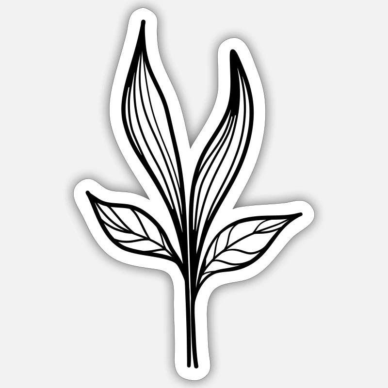 fleur Sticker taille S (10 x 10 cm)