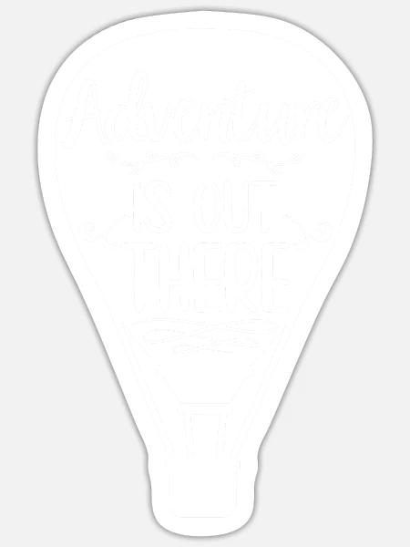 Heißluftballons | Ballonfahrten Sprüche Geschenke - Sticker Größe S (10 x 10 cm) - Mattweiß