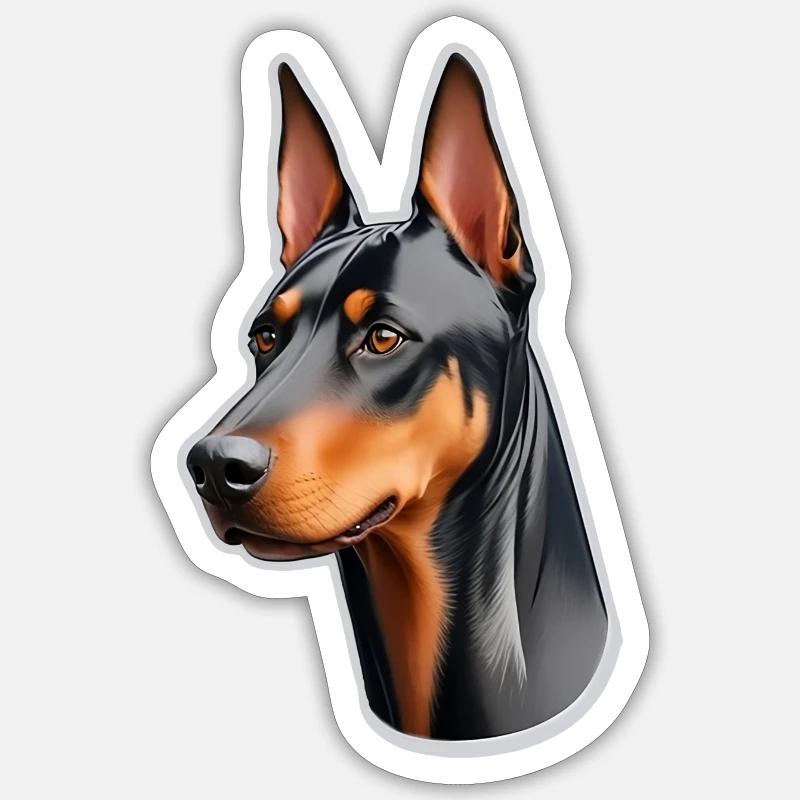Doberman Sticker size S (10 x 10 cm)