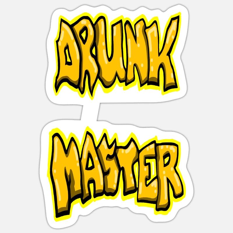 Drunk Master Sticker size S (10 x 10 cm)