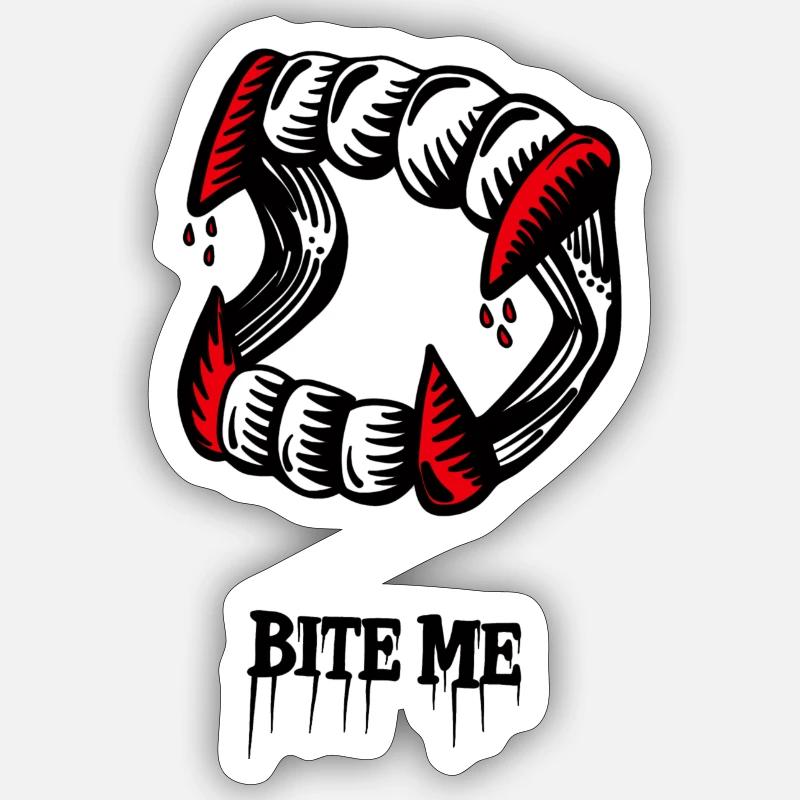 Bite Me Sticker size S (10 x 10 cm)