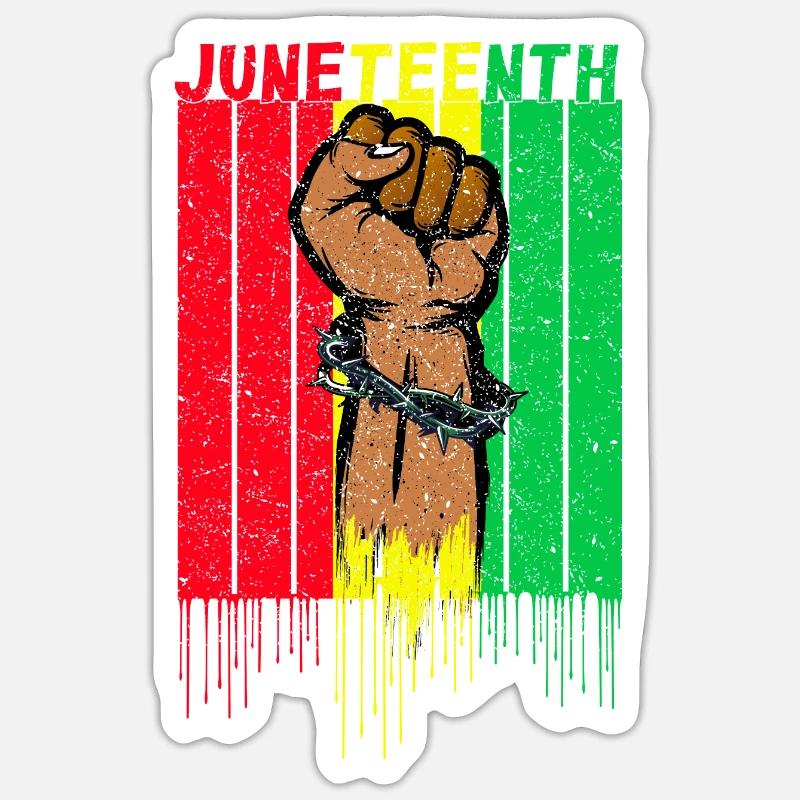 juneteenth - Sticker Größe S (10 x 10 cm) - Mattweiß