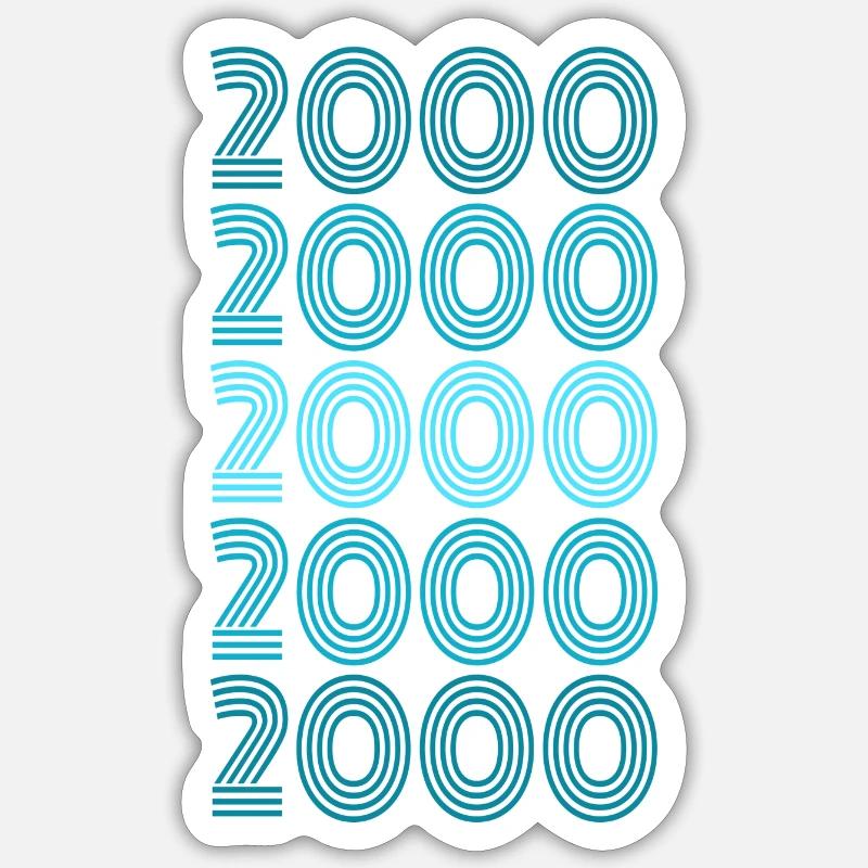Drôle 2000 - Sticker taille S (10 x 10 cm) - blanc mat