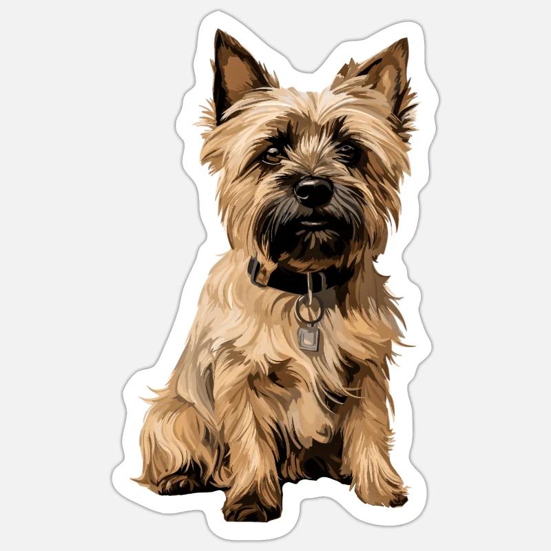 Cairn Terrier 4 - Sticker Größe S (10 x 10 cm) - Mattweiß