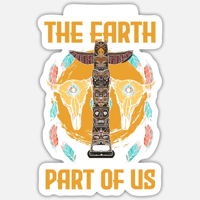 Indianer Apache Wächter Sticker Größe S (10 x 10 cm)