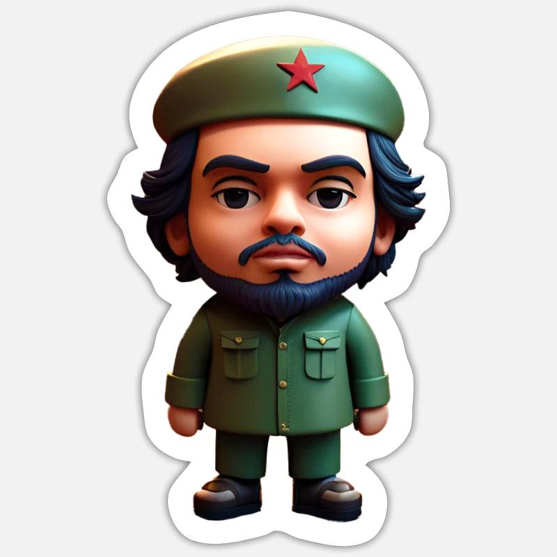 Ernesto Guevara - Sticker Größe S (10 x 10 cm) - Mattweiß
