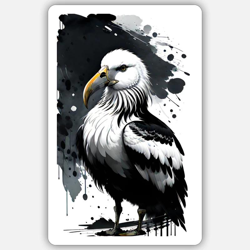 Anmutige Möwe am Horizont Sticker Größe S (10 x 10 cm)