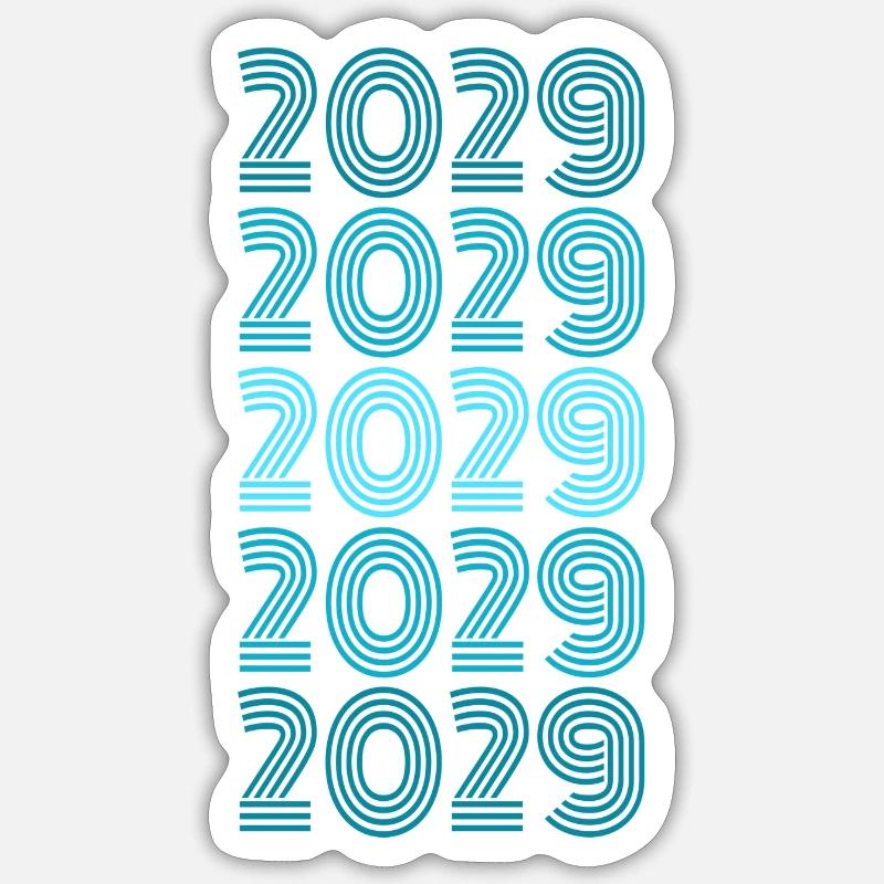 Single 2029 - Sticker taille S (10 x 10 cm) - blanc mat
