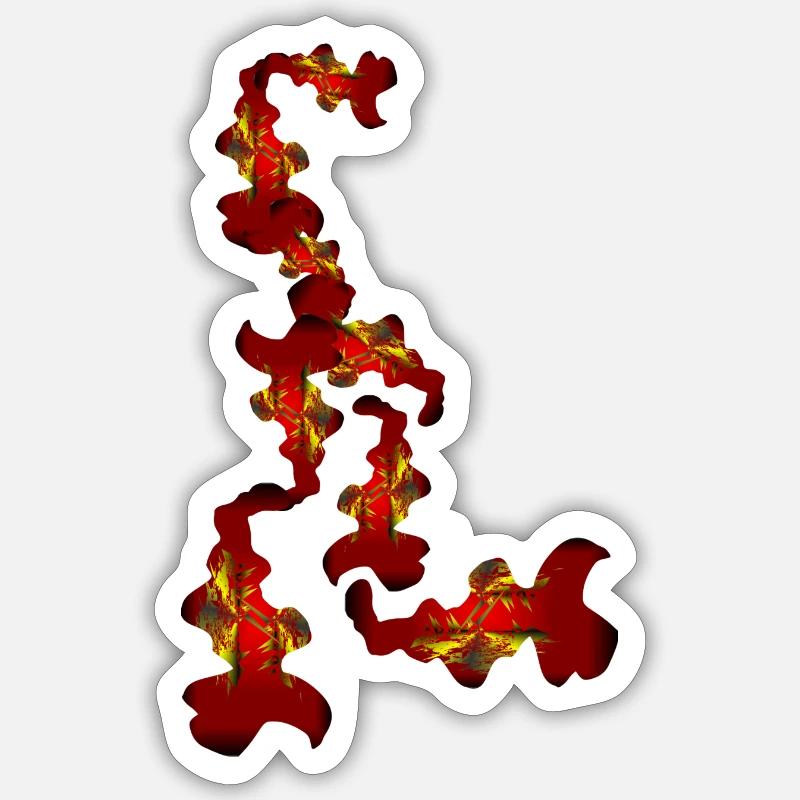 abstractes Design Timeless - Sticker Größe S (10 x 10 cm) - Mattweiß