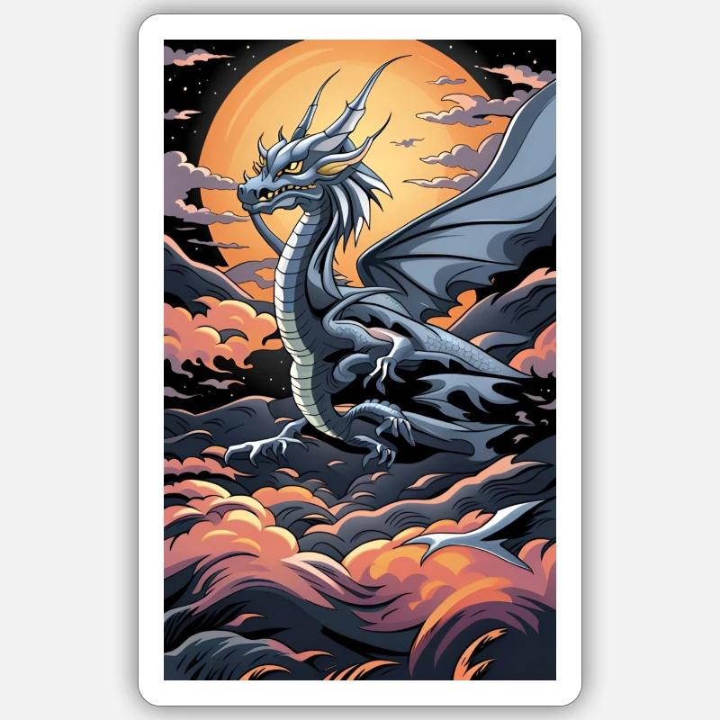 Moonlight Soaring:Otherworldly Beast - Sticker size S (10 x 10 cm) - white matte