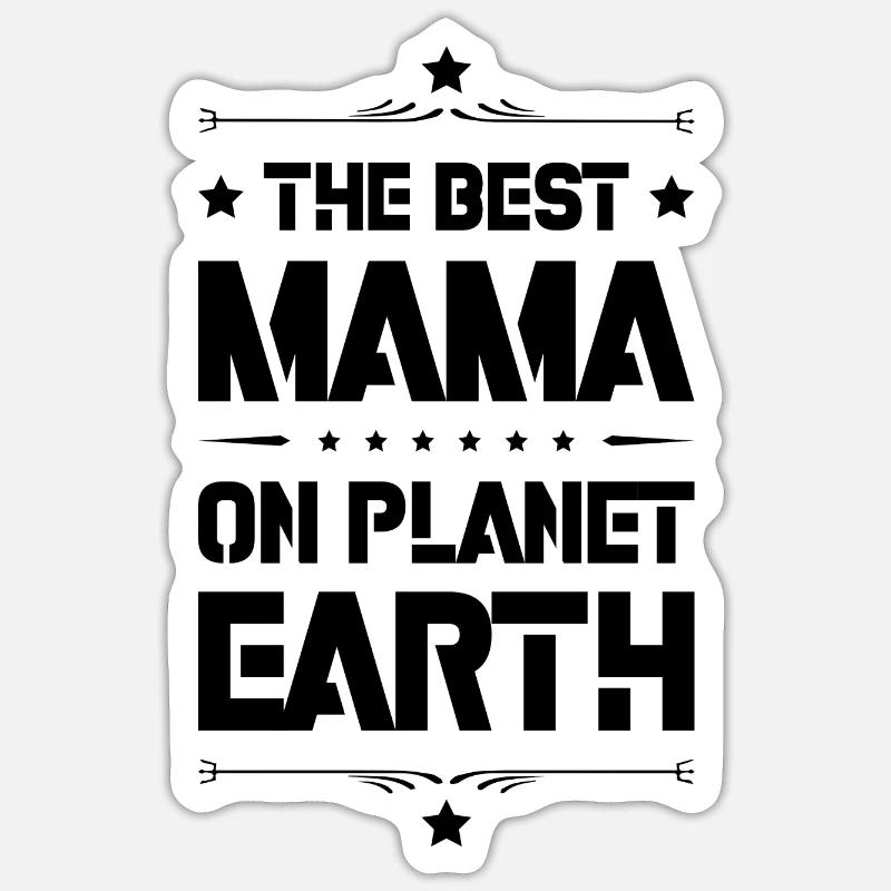 Beste Mama Spruch Mutter Zitat - Sticker Größe S (10 x 10 cm) - Mattweiß
