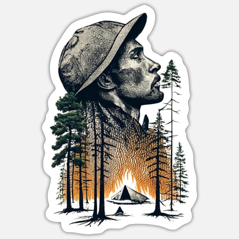 Nature is calling - Sticker size S (10 x 10 cm) - white matte