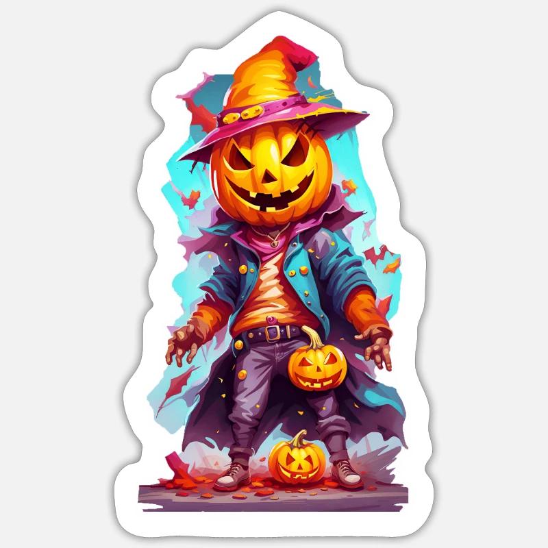 Halloween grusel Jack o Lantern 03 Sticker Größe S (10 x 10 cm)