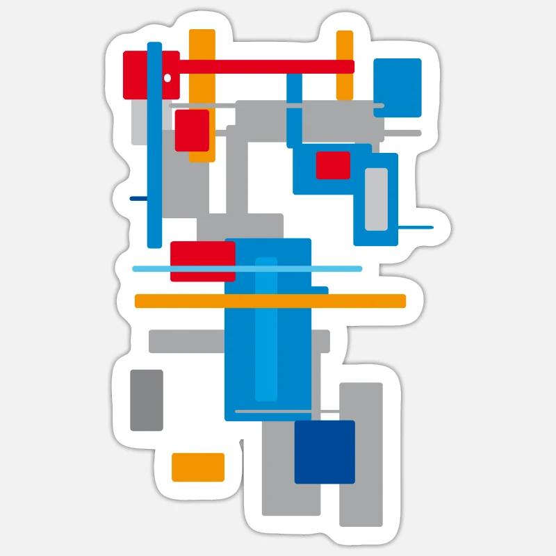 Architektur Muster - Sticker Größe S (10 x 10 cm) - Mattweiß