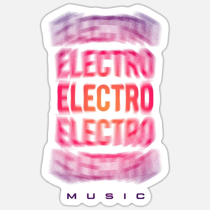 Electro Techno Rave Sticker size S (10 x 10 cm)