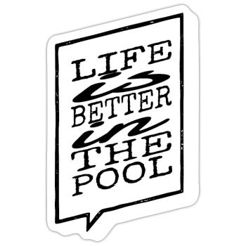 Swim Bike Run Tshirts Funny Quote Awesome - Sticker size S (10 x 10 cm) - white matte - Front