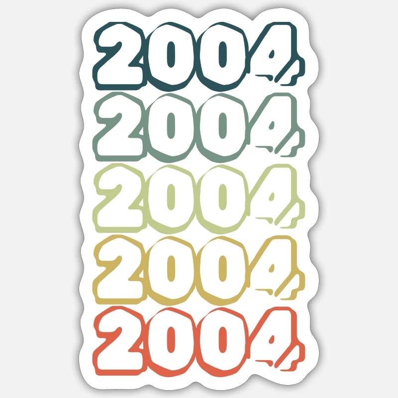 Retro 2004 - Sticker size S (10 x 10 cm) - white matte