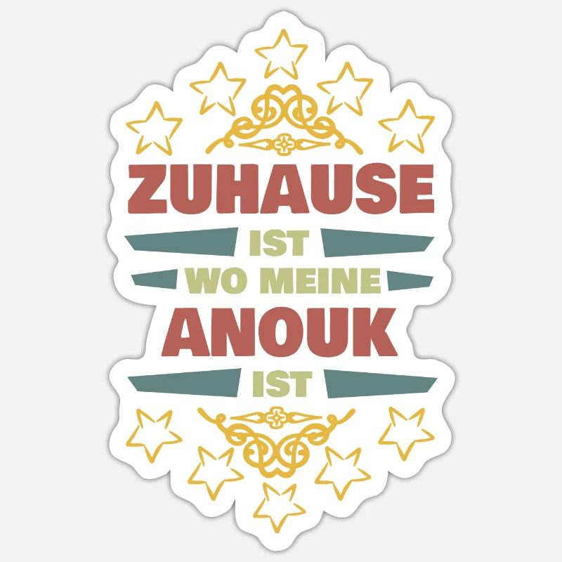 Lebenspartnerin Anouk - Sticker Größe S (10 x 10 cm) - Mattweiß